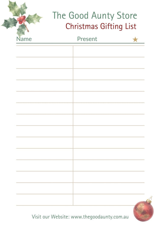 The Good Aunty Christmas List Note Pads
