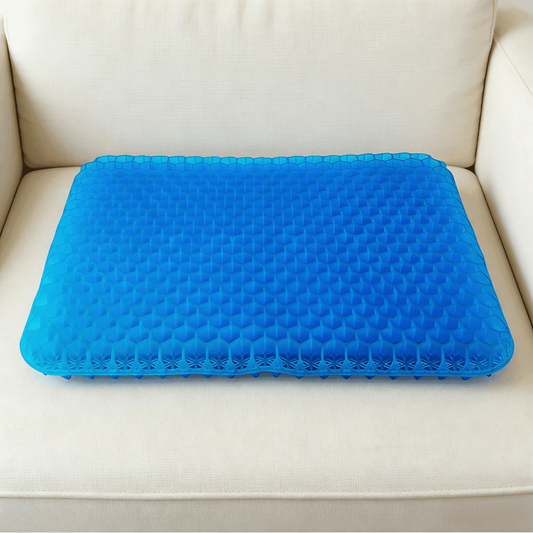 Ultra-large gel honeycomb cushion - Thick, soft, breathable, slip-resistant cooling pad, suitable for wheelchairs, offices - reduces sweating and pressure pain, all-season, lightweight, adjustable, comfortable all year round | breathable