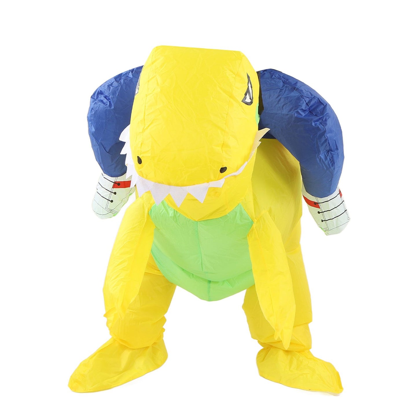 Yellow Dinosaur Inflatable Costume Half Body Model Weird Dinosaur Shape Inflatable Costume Middle Child 120‑140cm