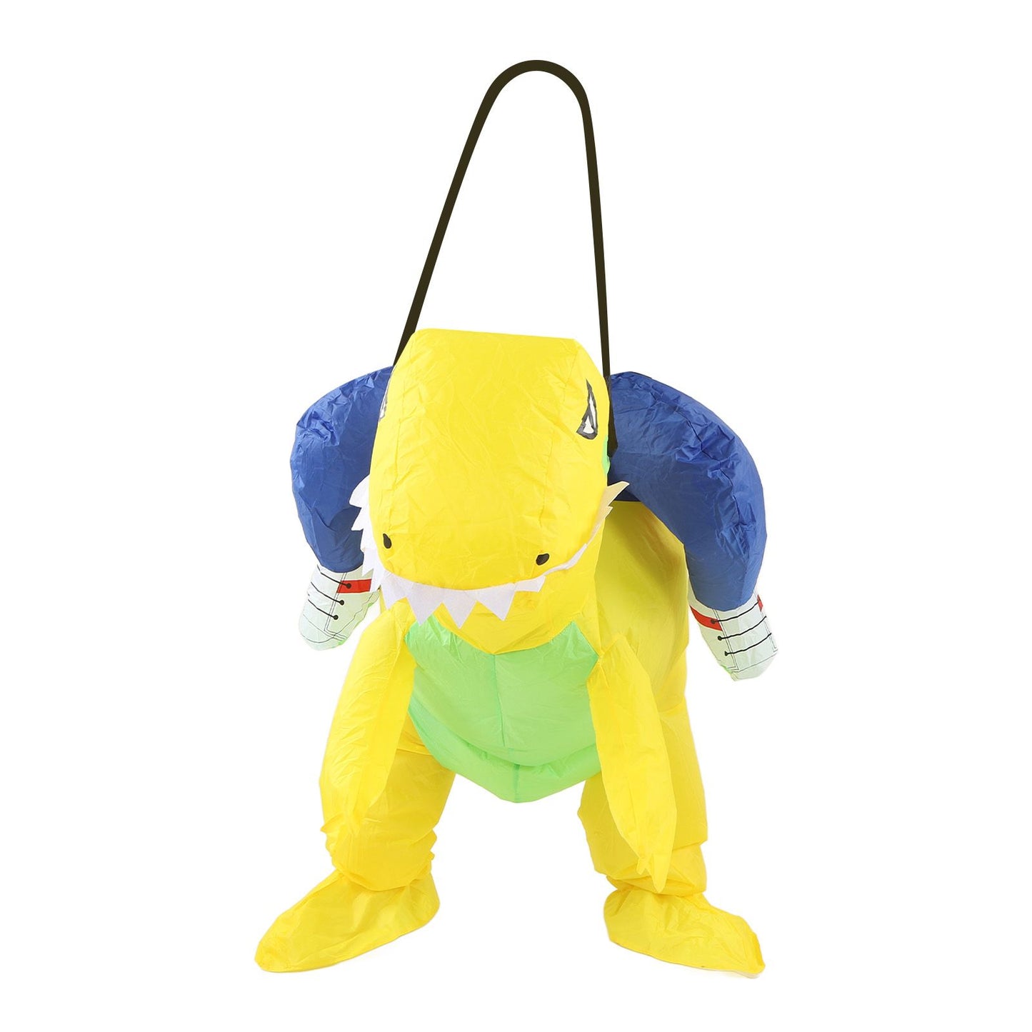 Yellow Dinosaur Inflatable Costume Half Body Model Weird Dinosaur Shape Inflatable Costume Middle Child 120‑140cm
