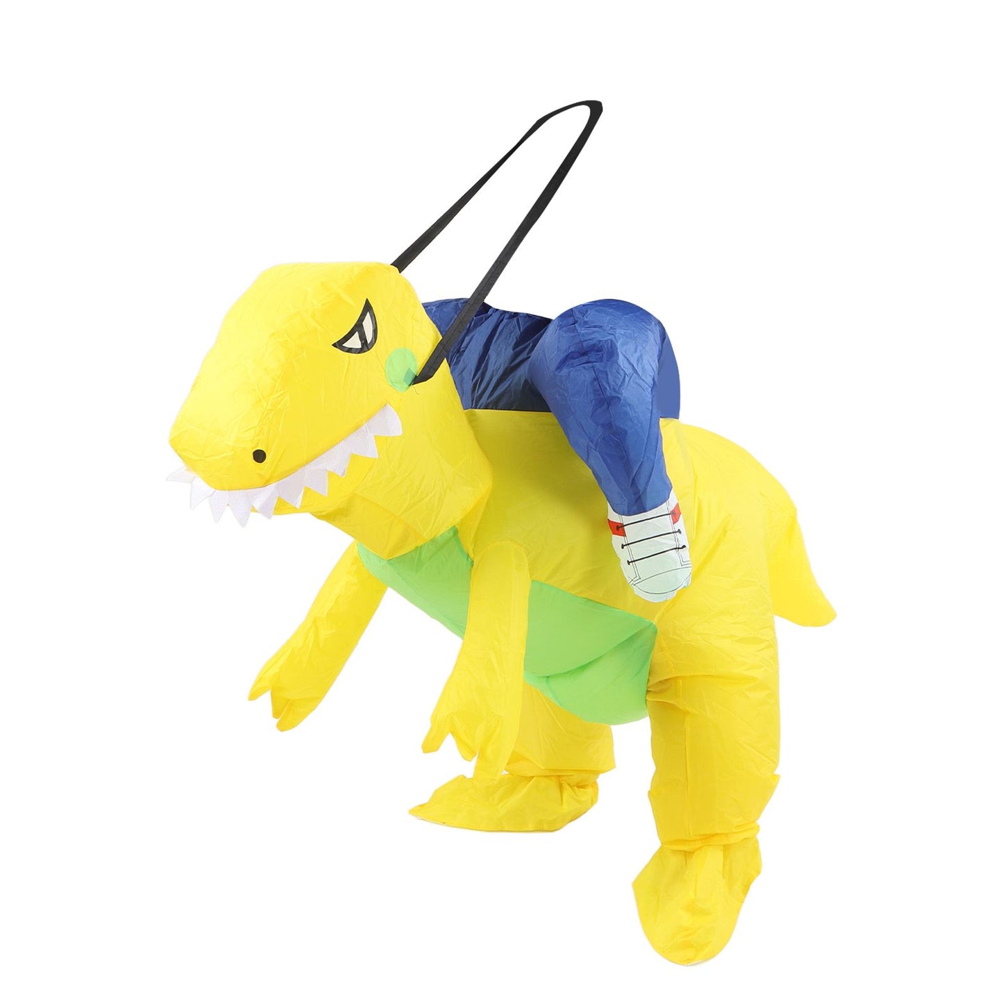 Yellow Dinosaur Inflatable Costume Half Body Model Weird Dinosaur Shape Inflatable Costume Middle Child 120‑140cm