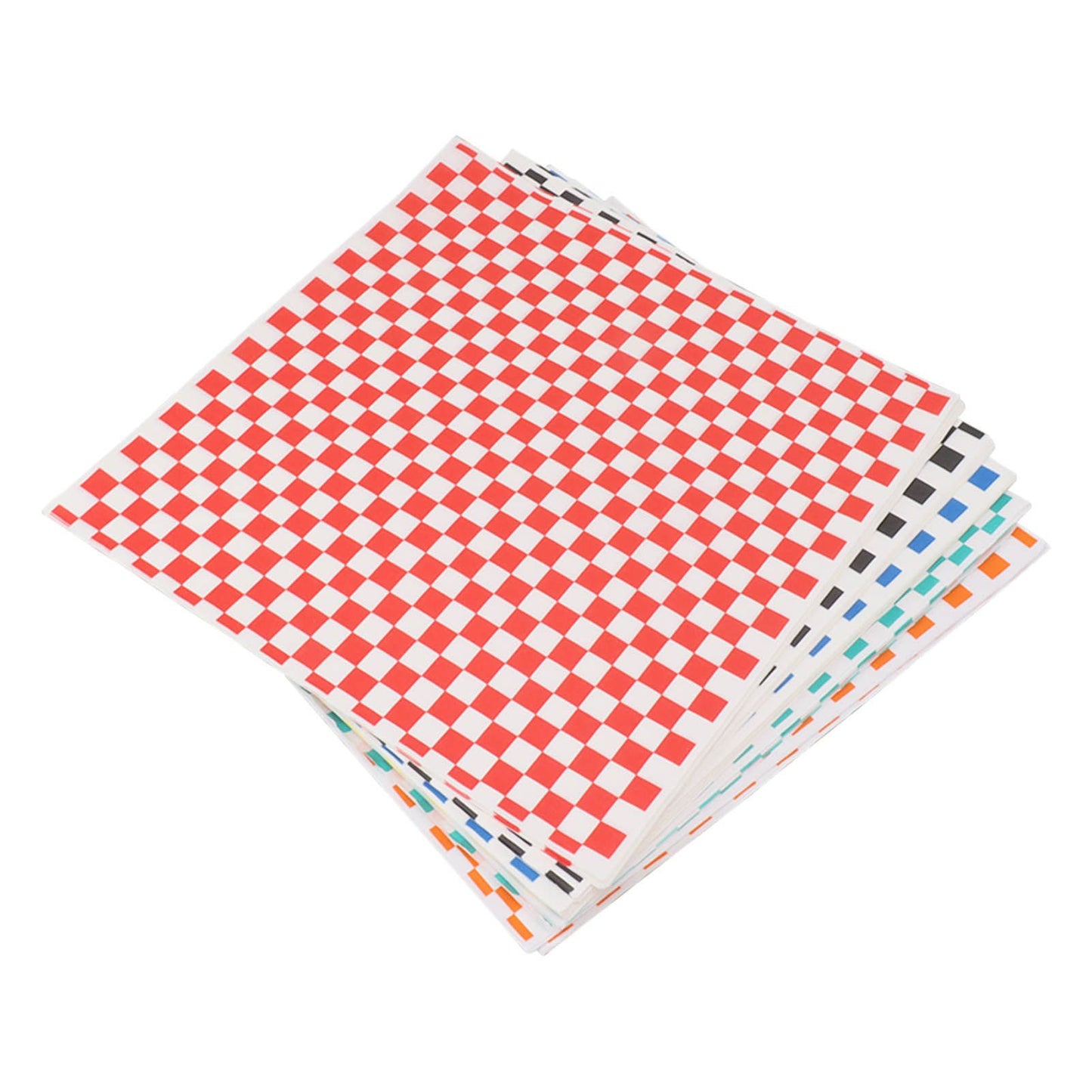 240 Sheets Checkered Dry Waxed Deli Paper Sheets Grease Resistant Food Basket Liners Deli Wrap Wax Paper Sheets for Sandwiches