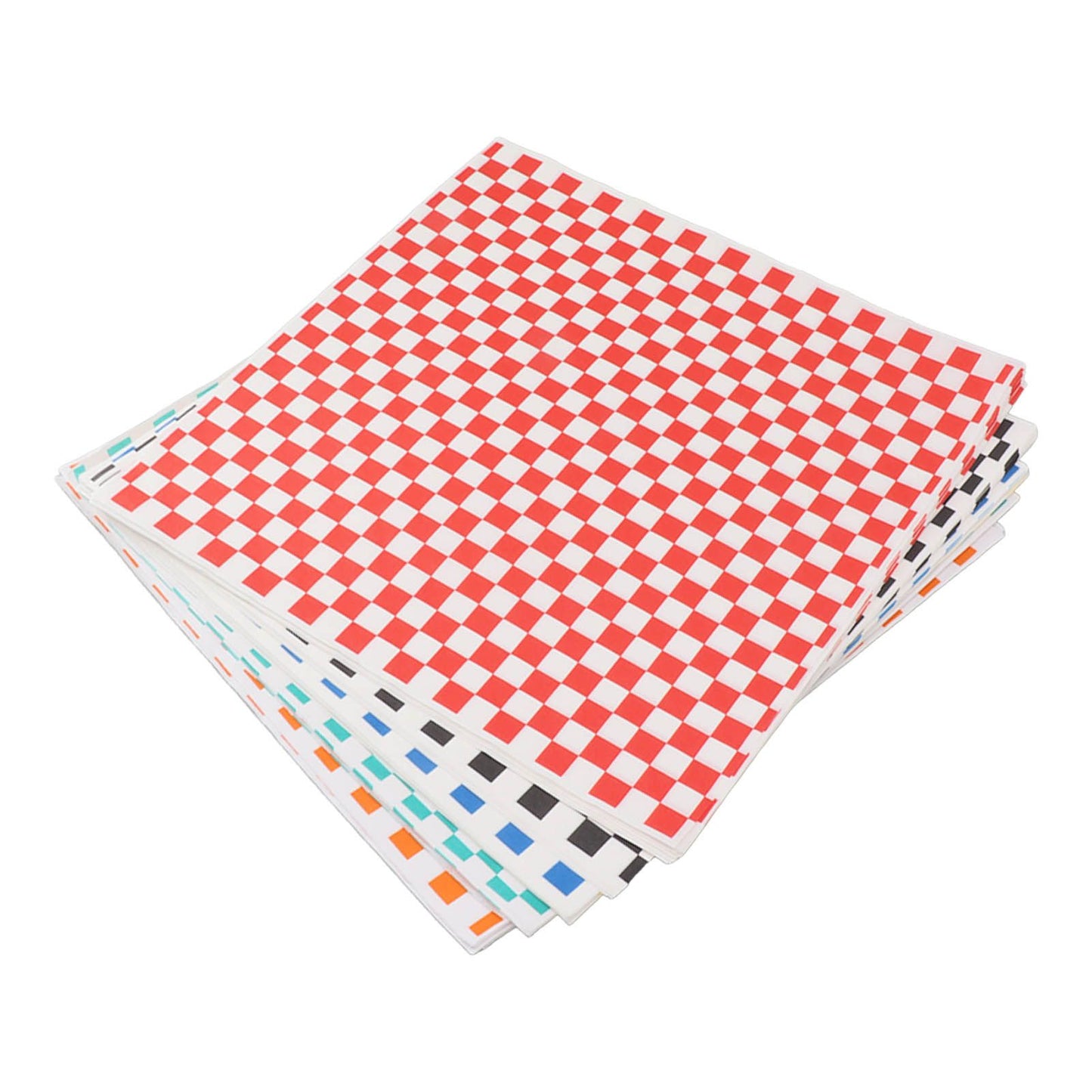 240 Sheets Checkered Dry Waxed Deli Paper Sheets Grease Resistant Food Basket Liners Deli Wrap Wax Paper Sheets for Sandwiches
