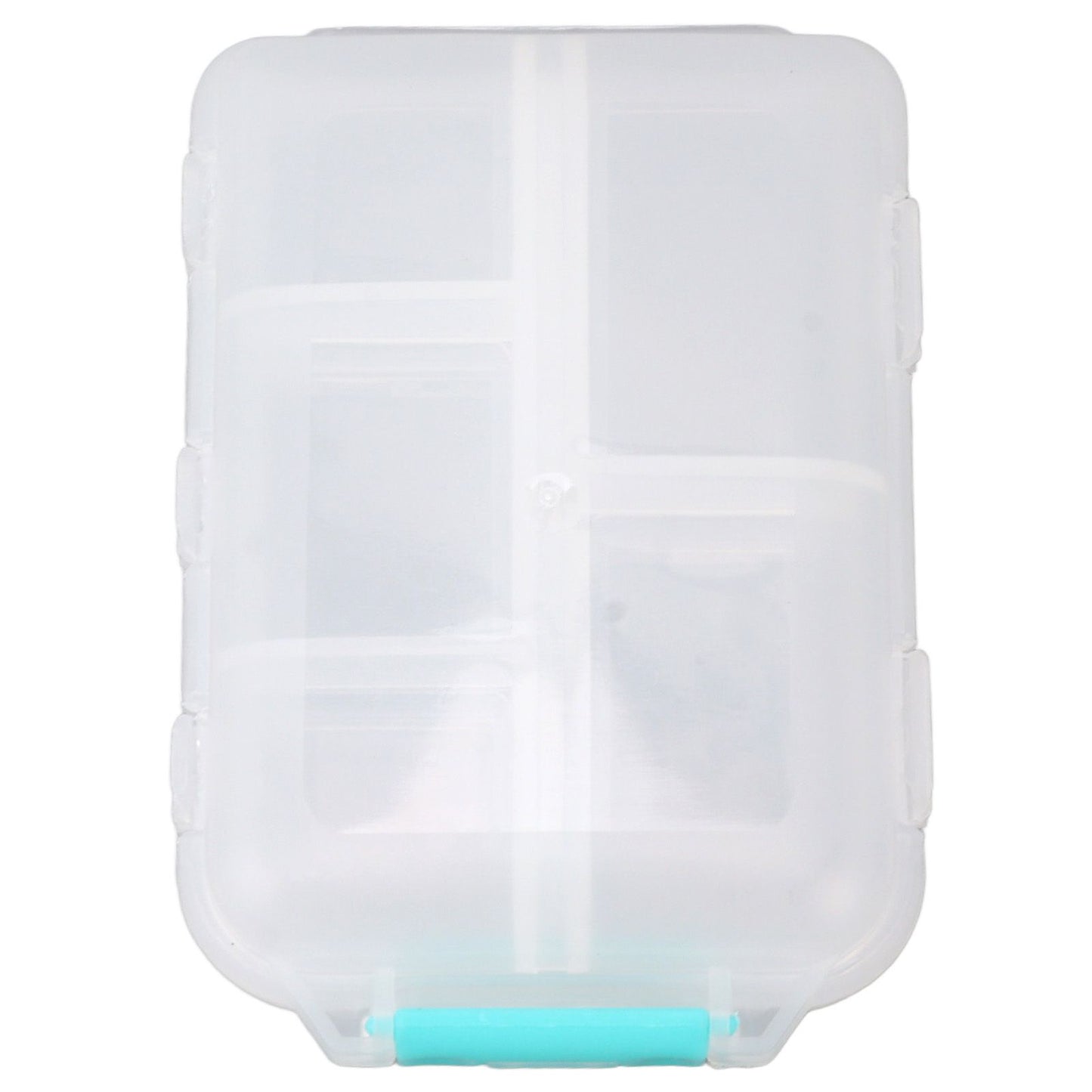 Medicine Box Medicine Case Plastic Waterproof 10 Compartments Buckle Lock Weekly Portable Medicine Container White