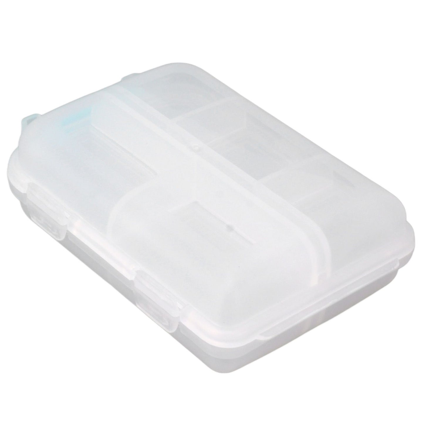 Medicine Box Medicine Case Plastic Waterproof 10 Compartments Buckle Lock Weekly Portable Medicine Container White