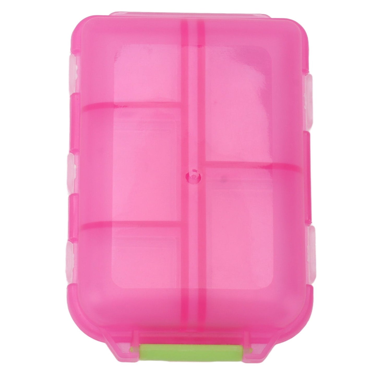 Medicine Box Medicine Case Plastic Waterproof 10 Compartments Buckle Lock Weekly Portable Medicine Container Rose Red