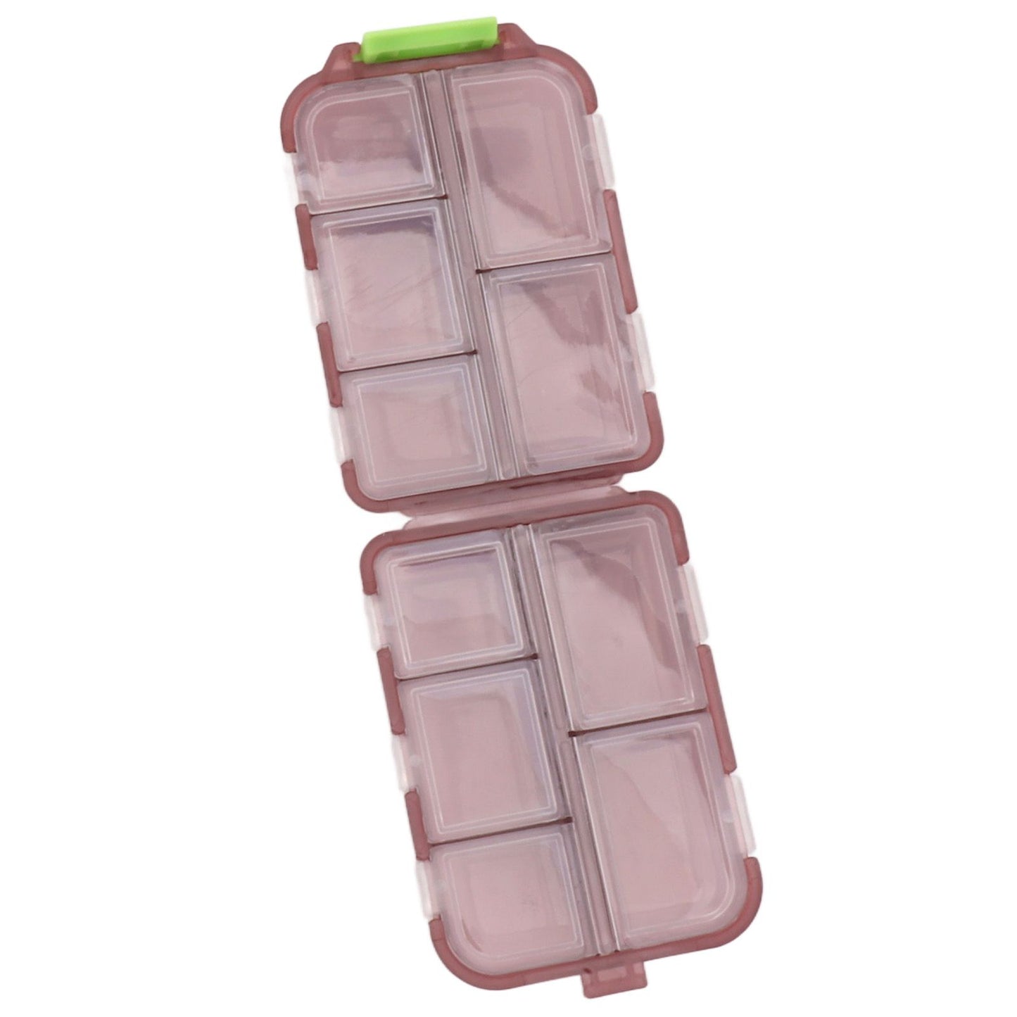 Medicine Box Medicine Case Plastic Waterproof 10 Compartments Buckle Lock Weekly Portable Medicine Container Purple