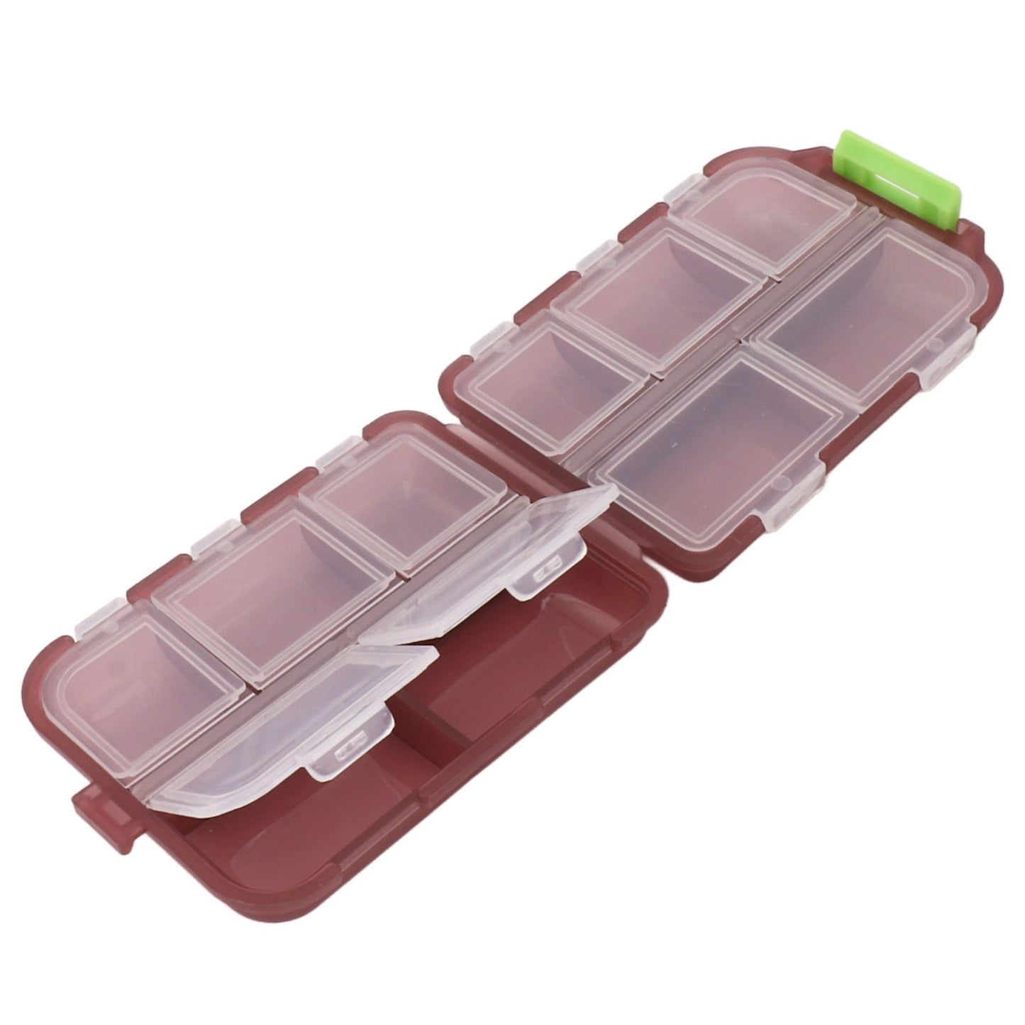 Medicine Box Medicine Case Plastic Waterproof 10 Compartments Buckle Lock Weekly Portable Medicine Container Purple