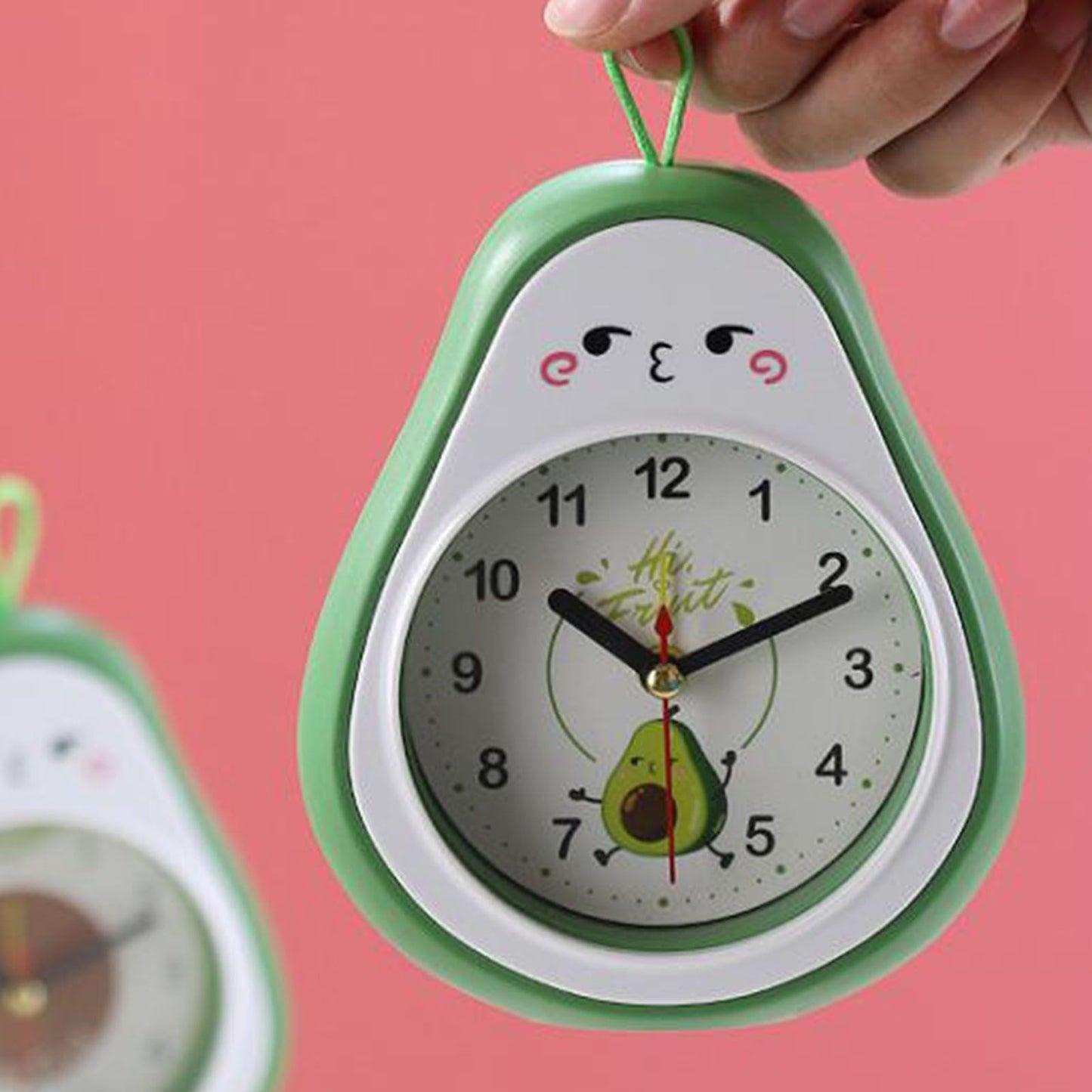 Cartoon Fruit Alarm Clock Kids Alarm Clock Decorative Ornaments Children Gift Student Gift Avocado