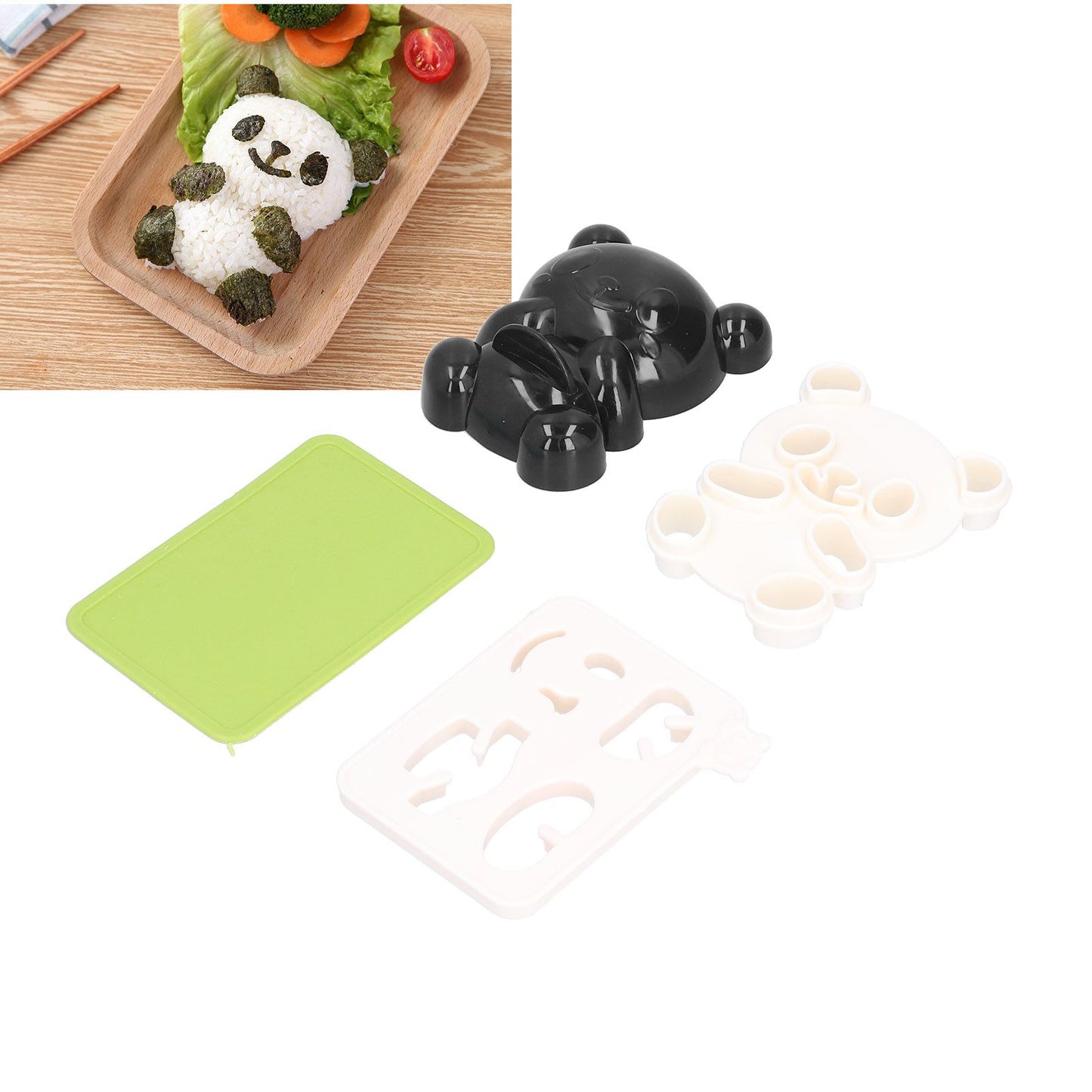 Panda Rice Ball Mold Food Grade Silicone Cute DIY Cookies Onigiri Mold for Kitchen Restaurants