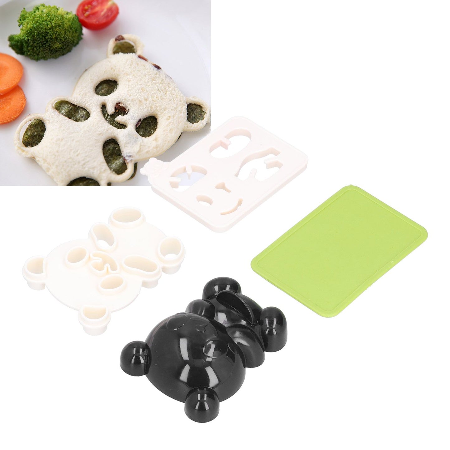 Panda Rice Ball Mold Food Grade Silicone Cute DIY Cookies Onigiri Mold for Kitchen Restaurants