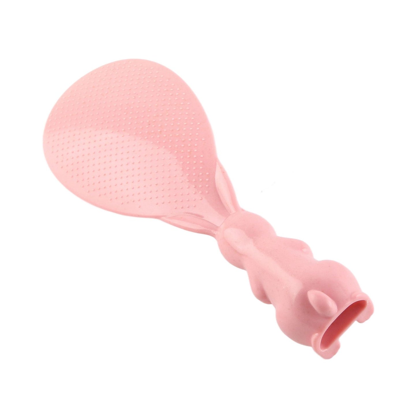 Bunny Shape Standable Rice Scooper Nonstick Rabbit Rice Paddle Rice Spoon Stand Up Serving Rice Shovel Pink