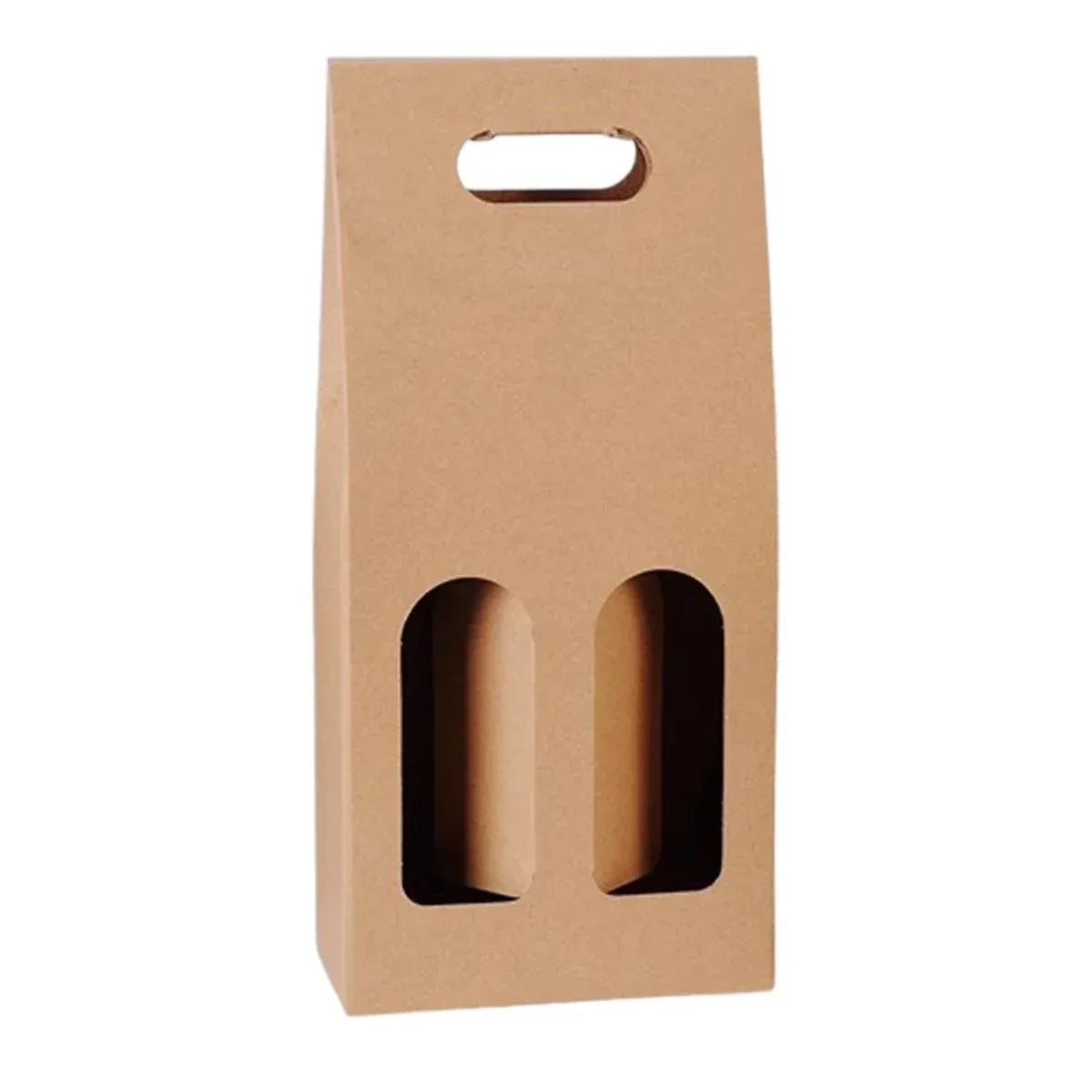 30pcs Kraft Paper Wine Box for Gift Packaging Portable Wine Bottle Storage Box - Double