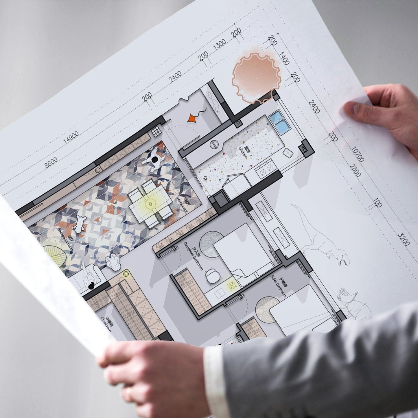 Wide Format Paper, 609.6 mm x 45.7 m Plotter Paper, 4 Rolls CAD Bond Rolls with 50.8 mm Core, 10 KG Plotter Paper Rolls, for CAD Drawings, Engineering Plans, GIS Maps & Architectural Designs